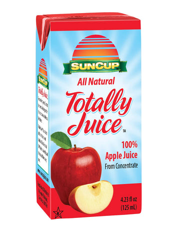 SunCup Totally Juice - 40 Pack / 4.23 oz Juice Box w/Straw (100% Apple Juice)