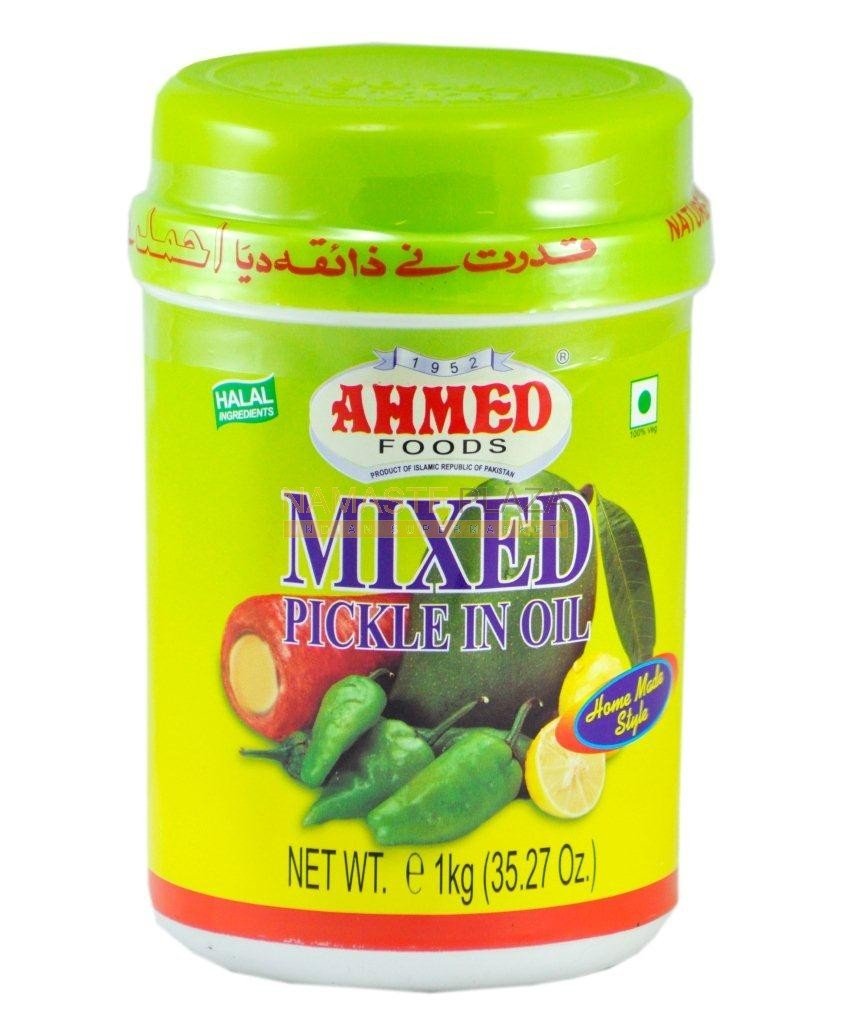 AHMED Foods Mixed Pickle in Oil, Brown, 1.08 kg, 10.6 cm x 10.3 cm x 17.4 cm, Model 054529001062