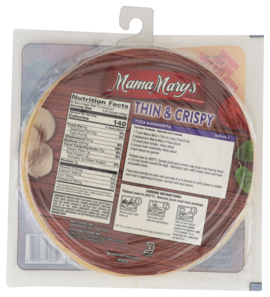 MAMA MARYS PIZZA CRUST 7IN THN CRSP, 9 OZ