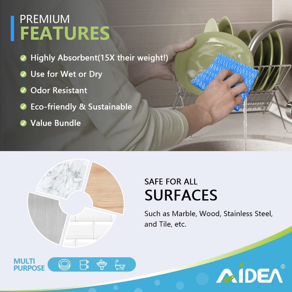 Aidea Cleaning Wipes, Handy Wipes-80Ct(1 Pack), Multi-Purpose Towel Reusable Cleaning Cloths, Domestic Cleaning Wipes, Cleaning
