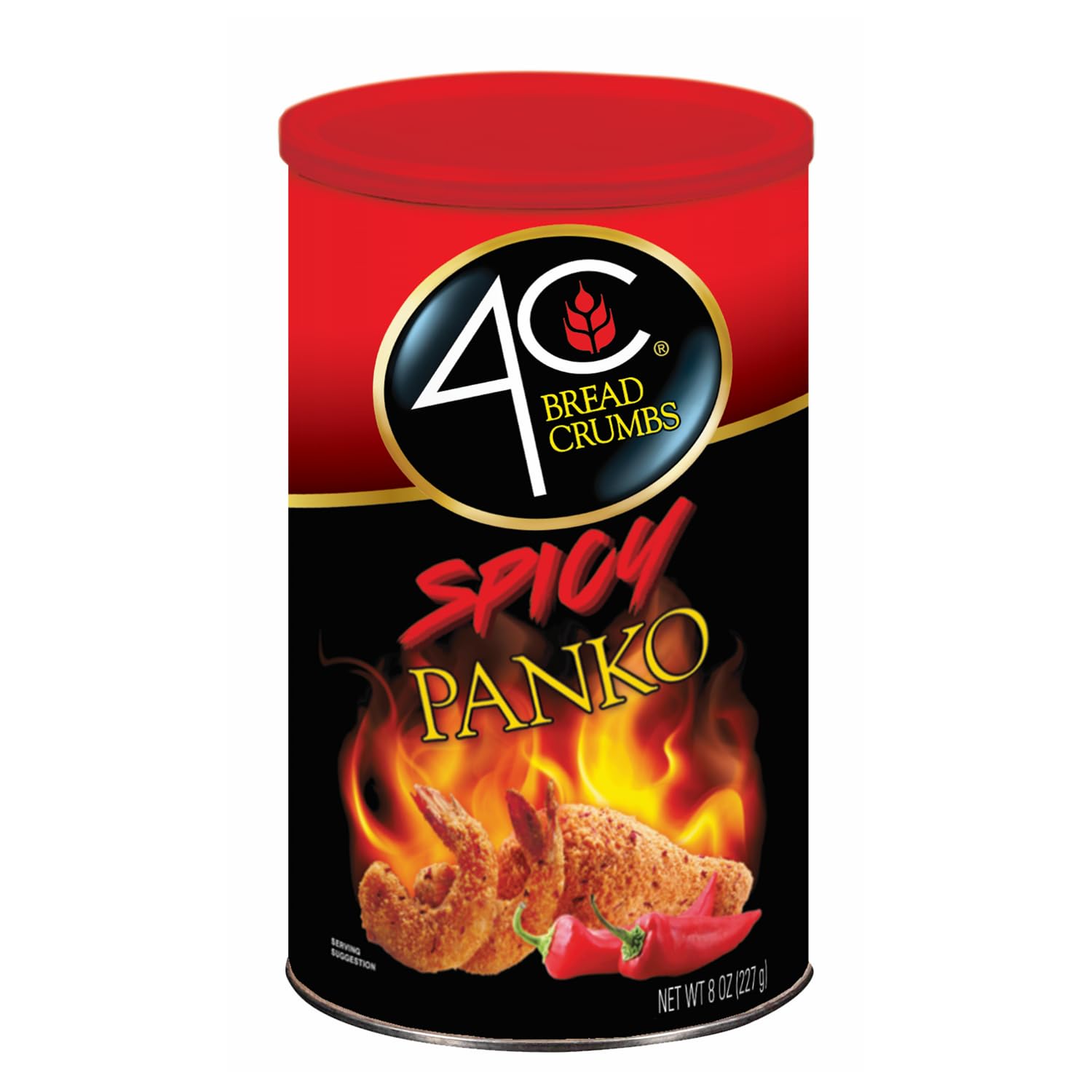 4C Top-Grade Spicy Bread Cflavor Blendbs  Spicy Panko Plain 1 Pack  Flavorful Crispy Crunchy  Value Pack (8 Ounce)