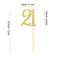 Sumerk 24PCS 21 Cupcake toppers Gold Glitter 21st Birthday Cupcake Picks Anniversary Party Decorations