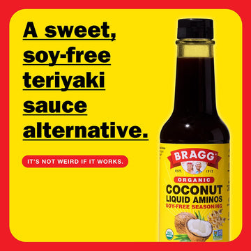 Bragg Organic Coconut Aminos, Soy-Free Seasoning - Vegan, Gluten Free, No Gmos, Kosher Certified (10 Ounce)