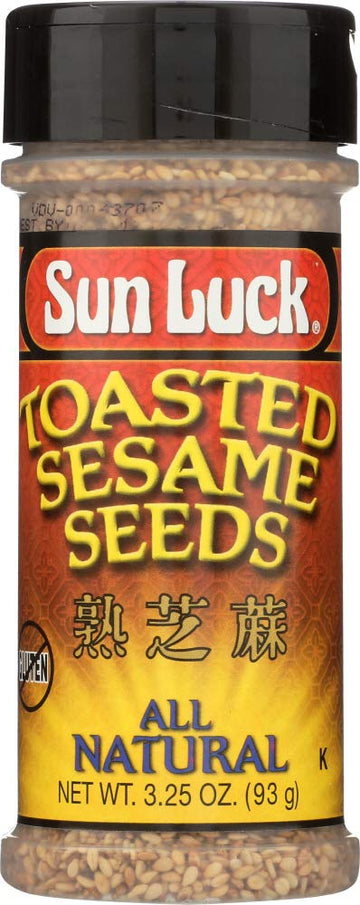 Sun Luck Toasted Sesame Seeds All Natural Gluten Free 3.25 Ounces (3 Pack)