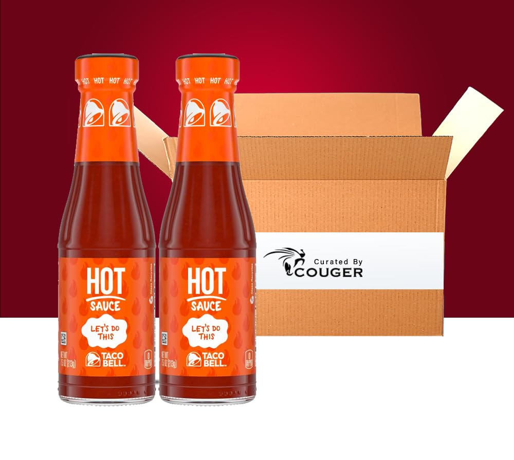 Taco Bell Hot Sauce Bottle 7.5 oz. (2-Pack) With Couger Card