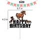 Bijeoda Horse Cake Topper - Glitter Western Cowboy Cowgirl Theme Party Decoration - Black - Model horse-c3-00