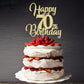 Palasasa Gold Happy 70Th Birthday Cake Topper - 70Th Anniversary Cake Topper Party Decorations (70Th)