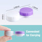 Qvvq 12Pcs Contact Lens Case, Contact Lens Box Left/Right Eyes Holder Container, Outdoor Mini Contact Lens Soak Storage Kit For