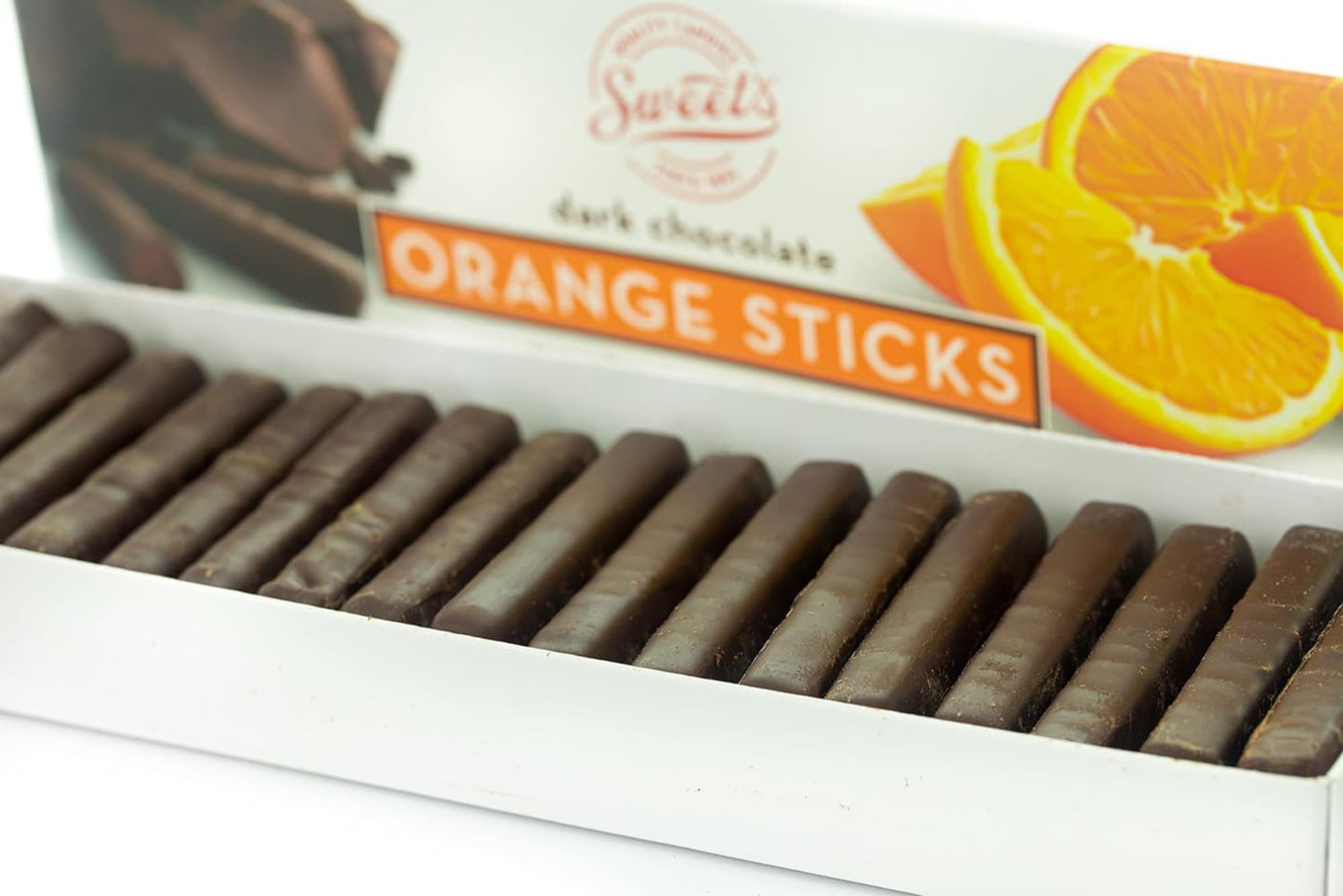 Sweet Candy Company Dark Chocolate Orange Sticks - Gourmet Chocolate Covered Sticks, Chocolate Fruit Flavored Sticks, Gift Idea