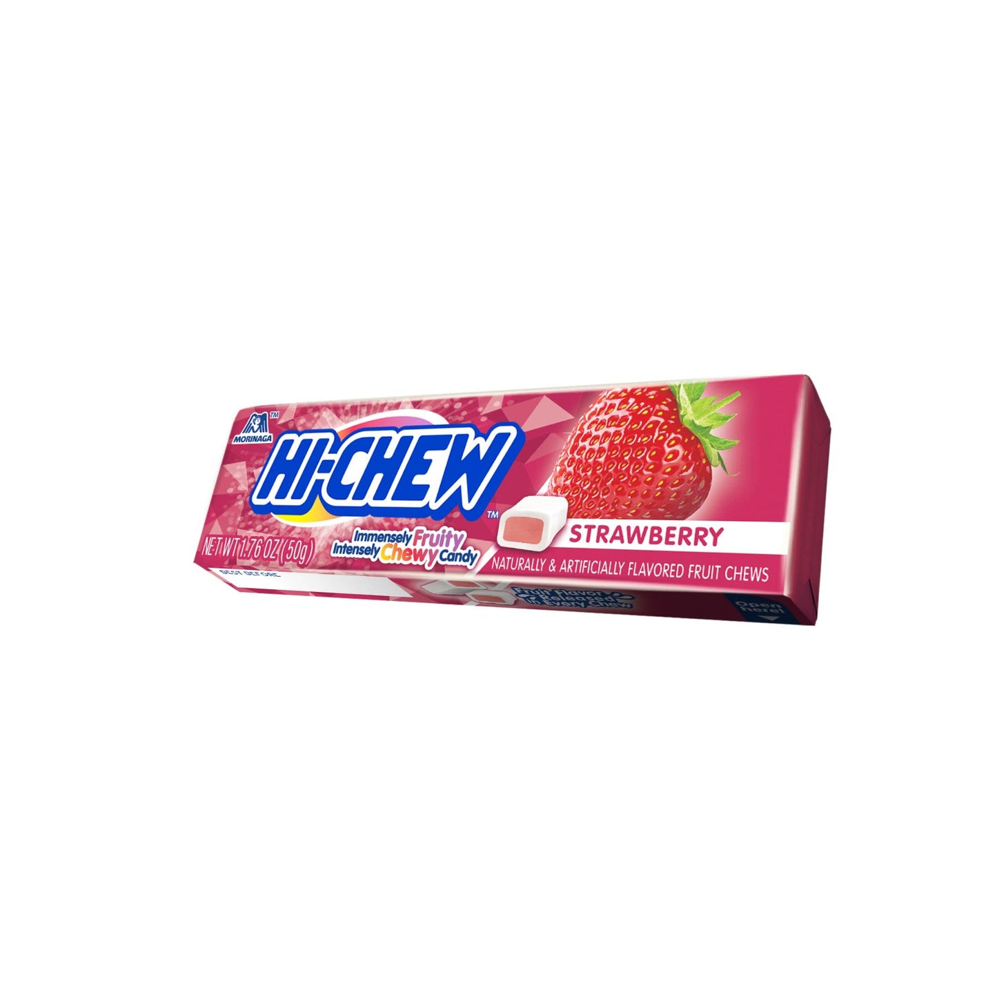 Hi-Chew Strawberry - Box Of 15 Sticks, 1.76Oz Ea | Unique Fun Soft & Chewy Taffy Candy | Immensely Juicy Fruit Flavors