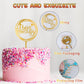 10-Pack Happy Birthday Cake Toppers,Gold Cake Toppers Acrylic Birthday Cake Supplies,4Inchx6Inch (Gold)