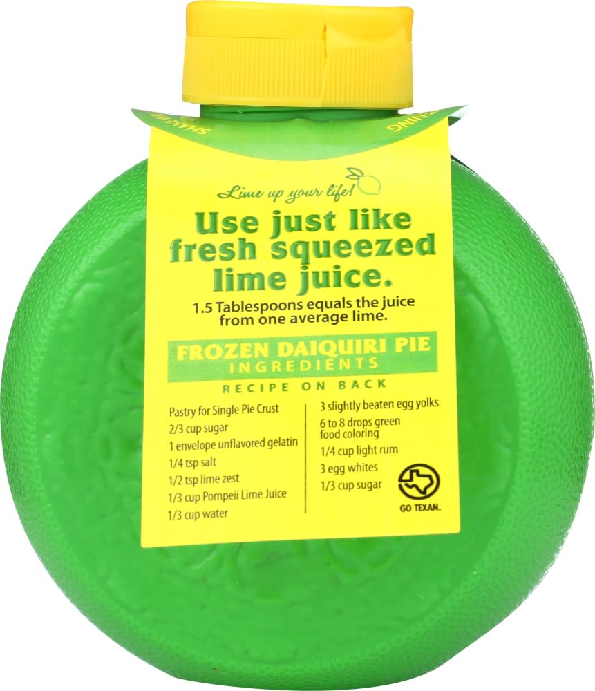 Pompeii Juice Lime 100% - 1 Count Pack of 12 - Refreshing Lime Flavor
