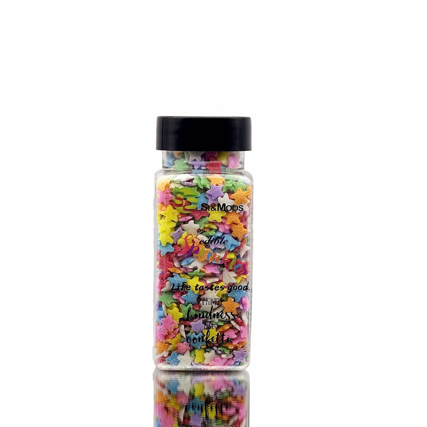 SE Si&Moos Rainbow Star Sprinkles for Cake Decorating Edible Confetti Sprinkles Rainbow Starfetti Rainbow Sprinkles Edible Stars