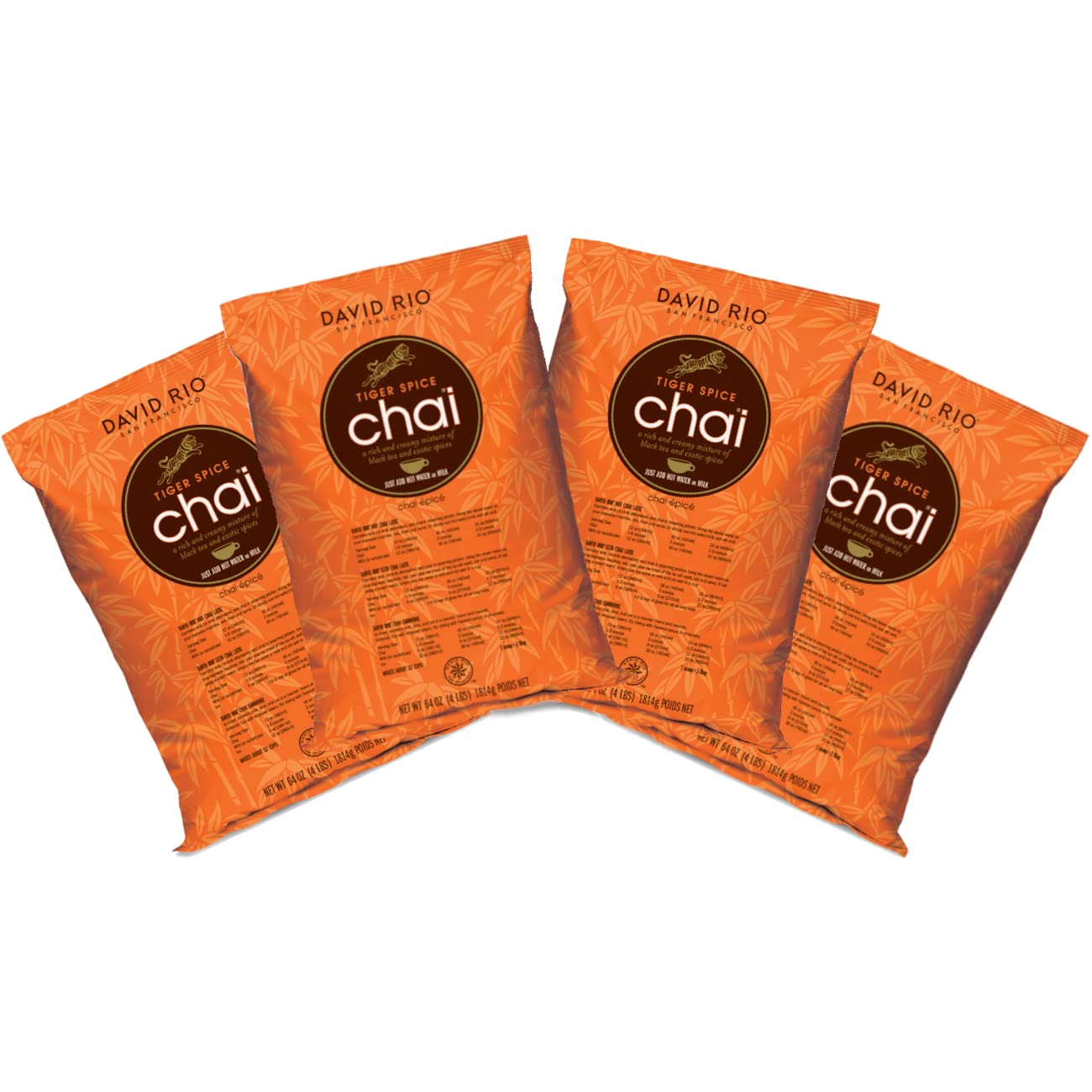 David Rio Tiger Spice Chai 4 Pound Bag (Pack of 4)