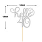 Sliver Glitter Hello 40 Cake Topper - Cheers To 40Th Years - 40 And Fabulous Cake Topper - 40Th Birthday/Wedding Anniversary Par