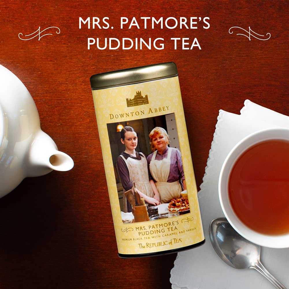 The Republic of Tea Downton Abbey Mrs. Patmores Pudding Tea  36 Tea Bags  Caramel Vanilla Black Tea