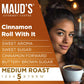 Maud'S Cinnamon Roll Flavored Coffee Pods, 50 Ct | Cinnamon Roll With It Flavor | 100% Arabica Medium Roast Coffee | Solar Energ