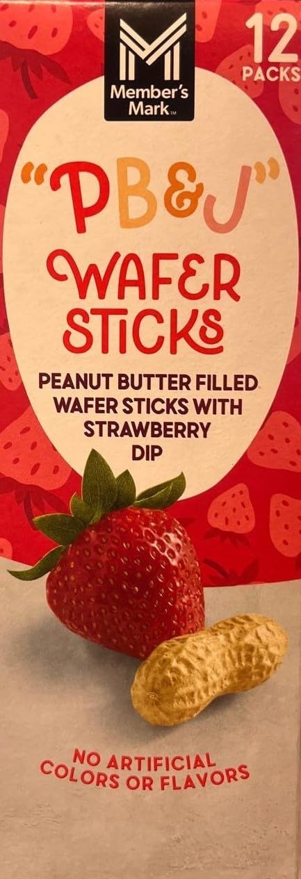 Members Mark Strawberry Peanut Butter & Jelly Wafer Sticks
