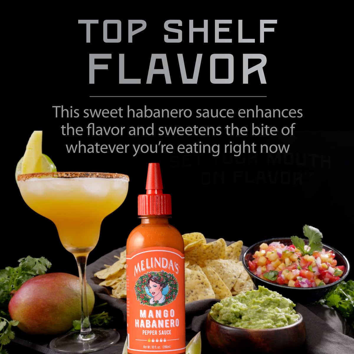 Melindas Mango Habanero Hot Sauce - Sweet & Mild Hot Sauce - Mango Habanero Sauce Made With Fresh Ingredients, Real Mango, Haban