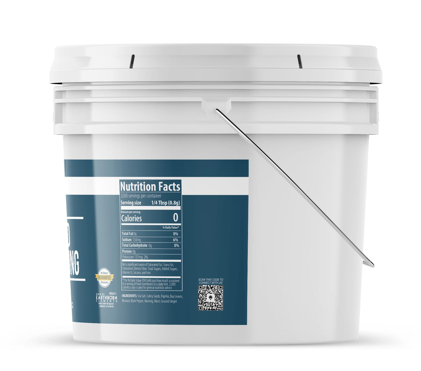 Earthborn Elements Seafood Seasoning, 1 Gallon, Bay Herb & Spice Blend, Bulk Size