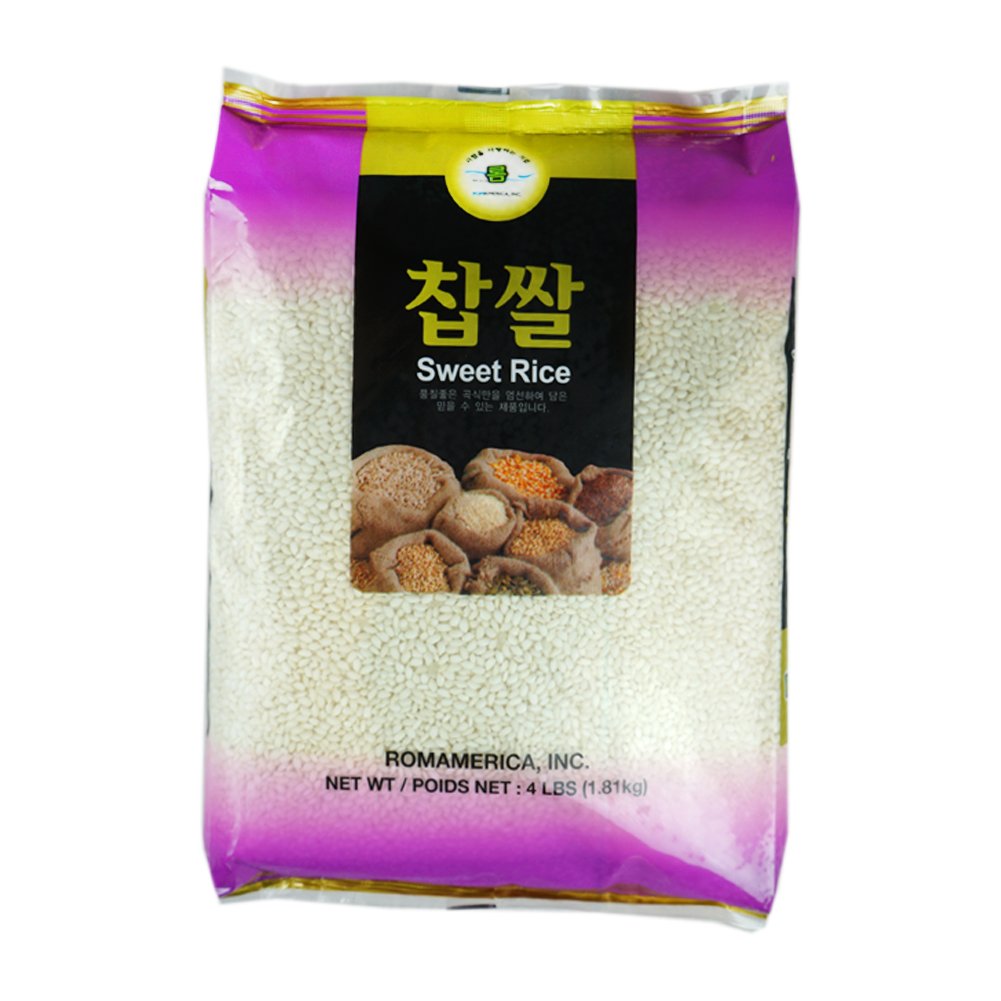 Rom America Sweet Sticky Glutinous Short Grain White Rice For Asian Cooking And Desserts - Thai Mango Sticky Rice, Sweets, Puddi