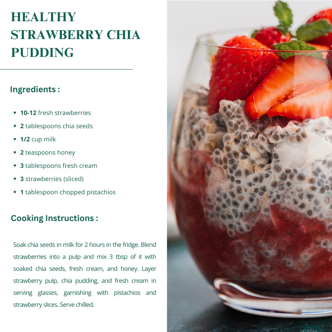 Nutriwish Chia Seeds 35.2 Oz (1Kg) | 100% Natural, Superfood & Keto-Friendly | Perfect For Smoothies, Puddings & Baking