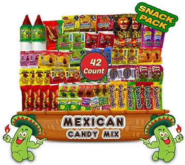 Lookon Mexican Candy (42 Count) Assortment - Mexican Candies Snacks - Dulce Mexicanos Surtidos Variety Of Spicy Sweet & Sour