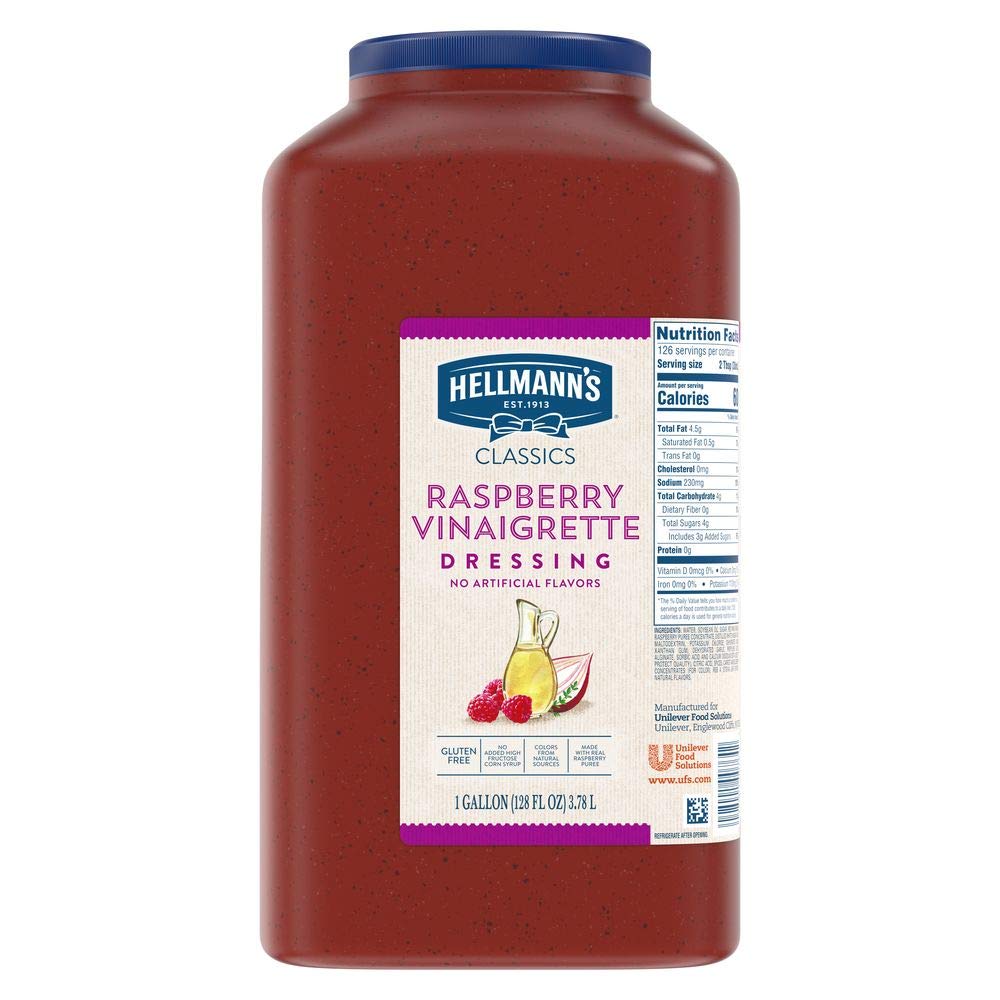 Hellmann's Classics Raspberry Vinaigrette Salad Dressing Jug Gluten Free, No Artificial Flavors or High Fructose Corn Syrup, Col