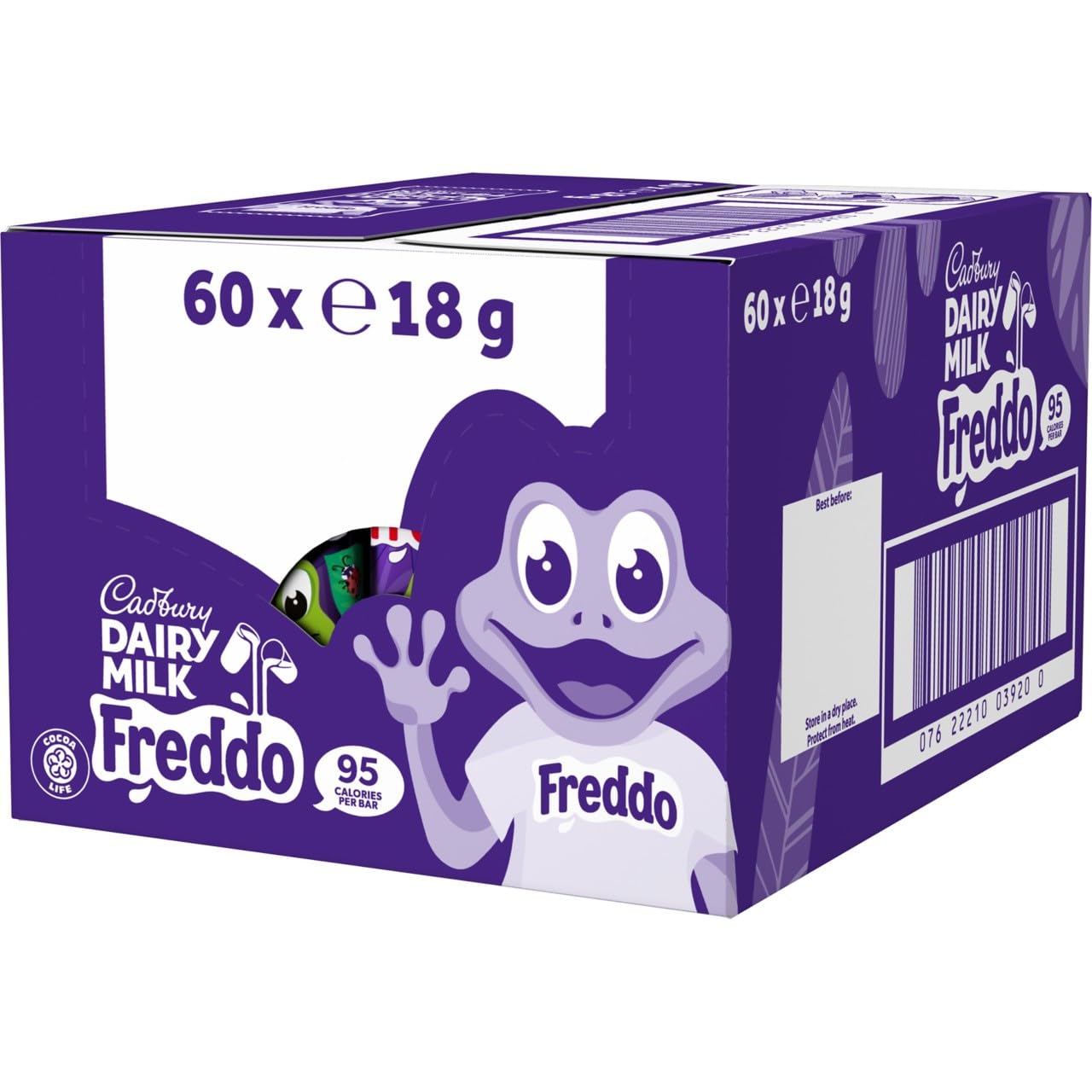 Cadbury Dairy Milk Freddo Chocolate Bar 18g (Pack of 60 Bars)
