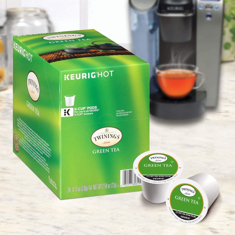 Twinings Green Tea Single Serve Keurig K-Cups, Caffeinated, Smooth Flavor, Enticing Aroma, 24 Count