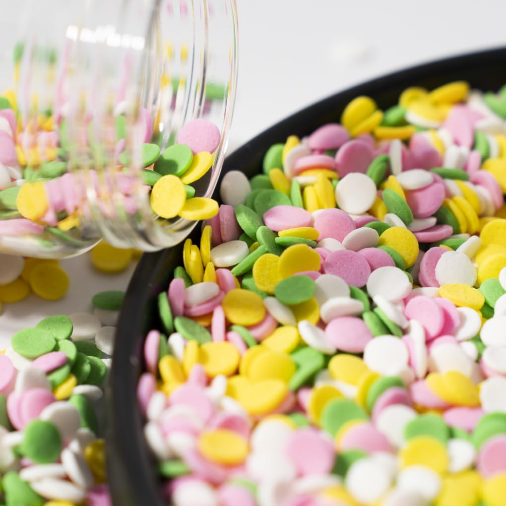 NIPEOR Rainbow Sprinkles Confetti Sprinkles 3.53oz/100gEdible Sprinkle Topping Confetti Sprinkles, Round Sprinkles for Cake Deco