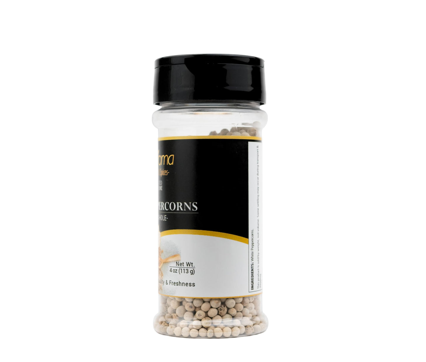 GranAroma White Peppercorns, Sauces & Soups, Bright Flavor, Versatile Spice (4 Ounce)