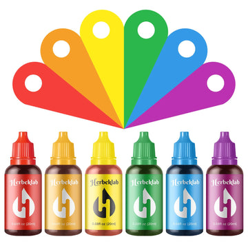 Food Coloring Liquid Food Dye Water Based Food Color 6 Colors x 20 ml Liquid Food Coloring Set Concentrated Food Coloring for Sl