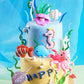 Gallarato 16 Pcs Under The Sea Cake Decoration Ocean Cake Topper Under The Sea Party Supplies Devil Fish, Octopus, Seahorse Cake