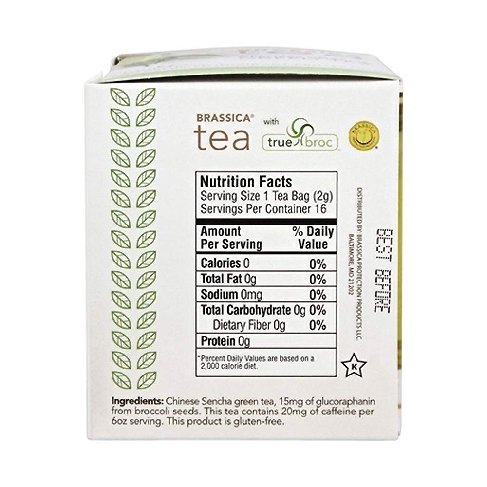 Brassica Tea Green Tea With Truebroc, 16 Tea Bags