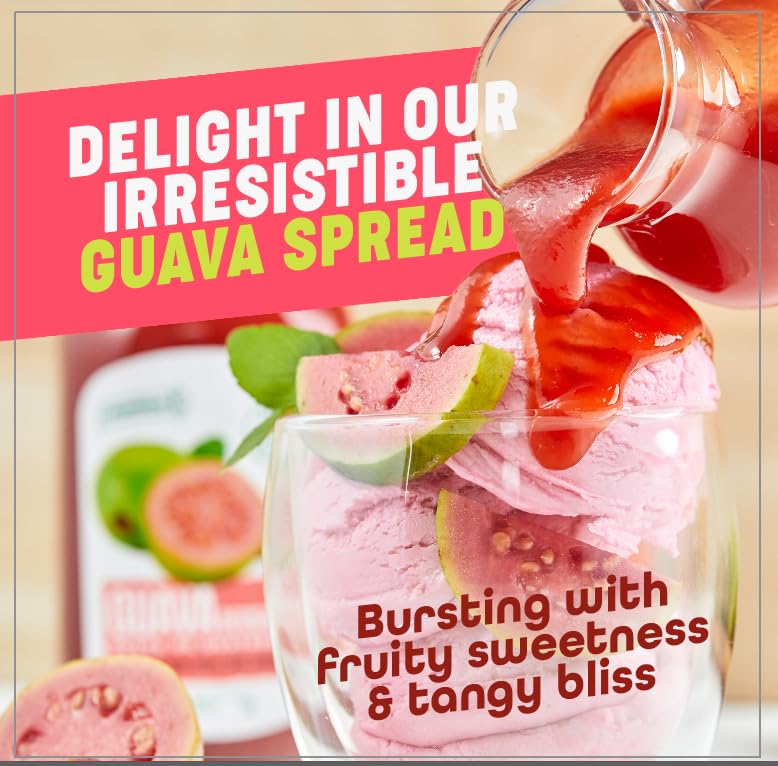 Colombina Guava Dessert Fruit Spread, Exotic Tropical Guava Jelly And Guava Paste Made From Real Fruit, 21.1Oz (1 Jar)