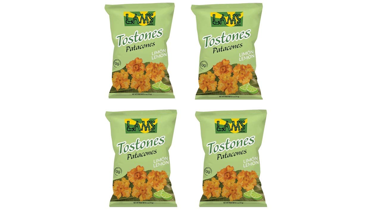 LAM'S Patacones Tostones - Lime/Limon 4 Ounce, Pack of 4