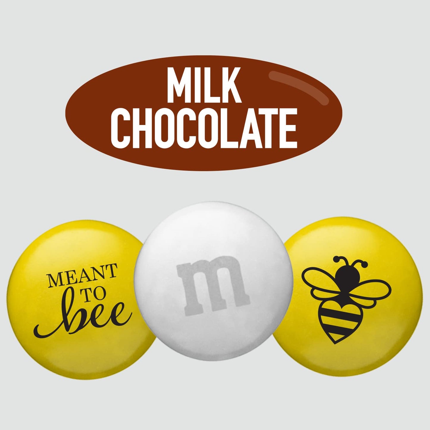 M&Ms World Meant To Bee Milk Chocolate Candy - 2Lbs Of Bulk Candy For Engagement Party, Wedding Favors, A Chocolate Gift Box And