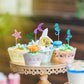 Sodasos 7Pcs Glitter Mermaid Happy Birthday Cake Topper - Mermaid Cake Topper,Under The Sea Themed, Baby Shower Birthday Party S
