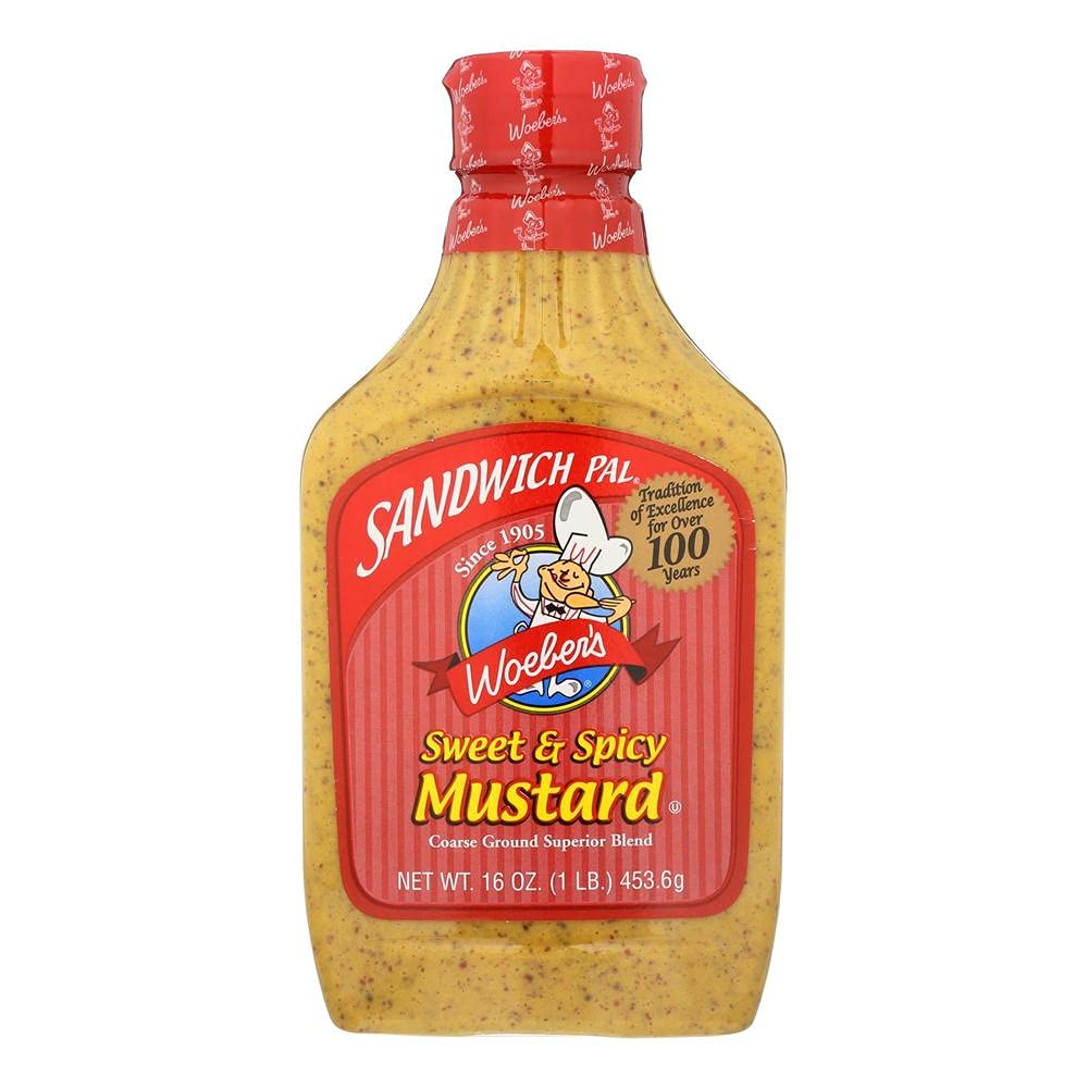 Woeber Mustard Sandwich Pal Sweet Spicy, 16 oz