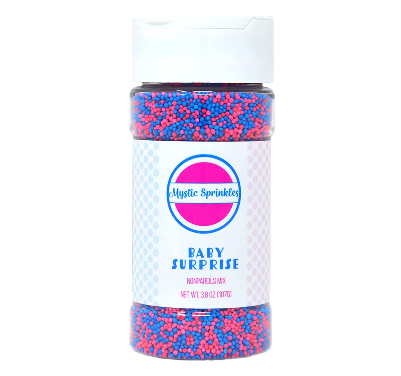 Mystic Sprinkles Baby Shower Sprinkle Mixes (Baby Surprise Nonpareils Mix 3.8Oz)