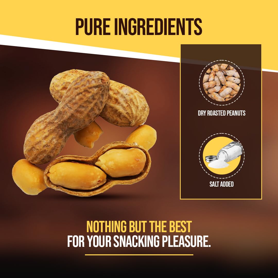 Barcelona Nut Inshell Peanuts Salted & Roasted - 2 Pounds - Deliciously Old Fashioned - USA Grown - Gluten Free - In Shell For H