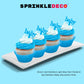 Light Blue Bake in Sprinkle On Confetti Dessert Decoration Toppings for Cake Cookie Cupcake IceCream Donut 6oz Bag