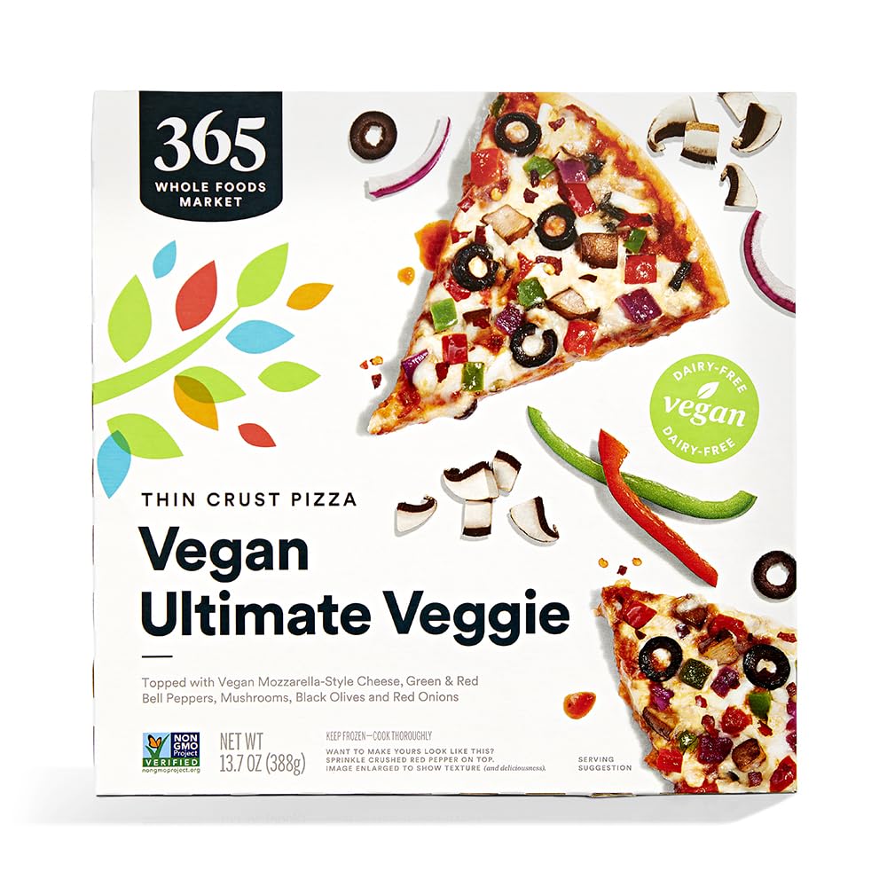 365 by Whole Foods Market, Vegan Ultimate Veggie thin crust pizza 13.7 Ounce