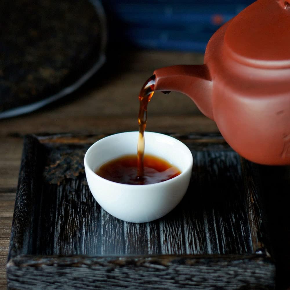 Taetea Yunnan 7572 Classic Ripe Pu-Erh Tea, Aged Puerh Pu'Er Tea Cake Black Tea For Daily Drink And Gift 150G / 5.29Oz (Ripe)