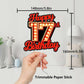 Happy 17Th Birthday Cake Topper Fluorescent Flashing Night Out Hen Movie Nightclub Theme Decor Supplies Boy Girl Happy Birthday