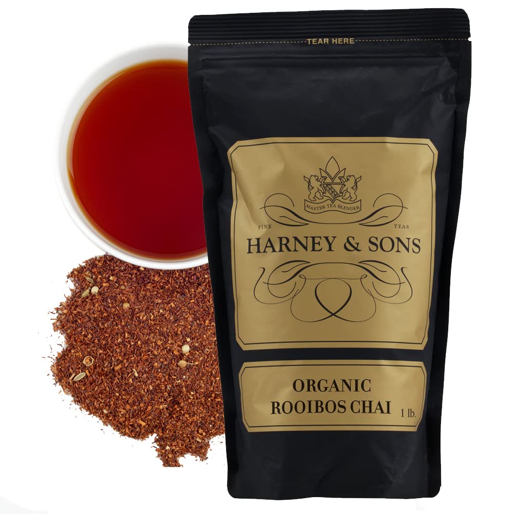 Harney & Sons Organic Rooibos Chai Tea, 16 oz Bag, Rooibos Flavor, Model 32-0805