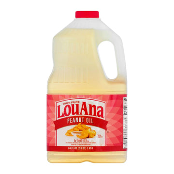 LouAna Peanut Oil 64 fl oz - 3 Pack - Medium Size Plastic Bottles