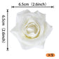 Rssta i Artificial Roses Cake Topper, 9 Pack, Paperboard, 2.6 x 2.6 inches, Design 5 White, Wedding/Birthday Decorations
