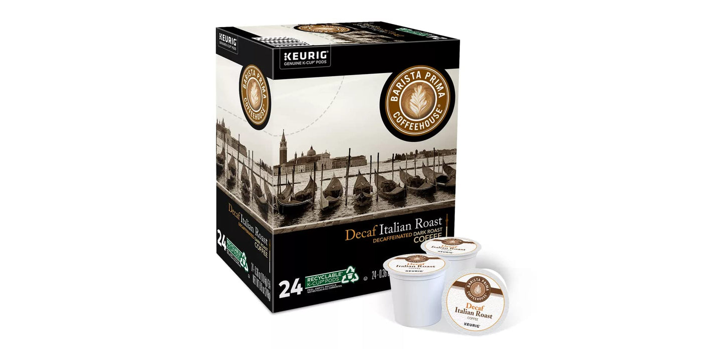 Barista Prima Decaf Italian Roast Coffee K-Cups, 48 Count, Pack of 1
